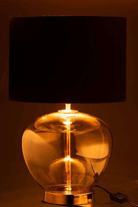 moderne-gouden-rookglazen-tafellamp-met-zwart-jolipa-xena-2