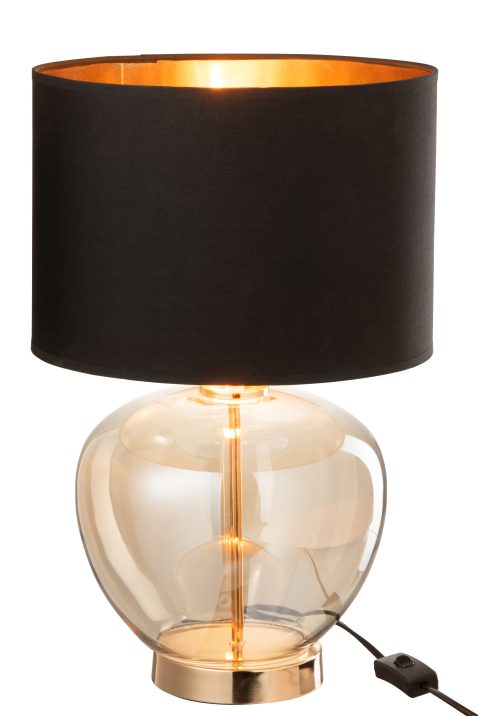 moderne-gouden-rookglazen-tafellamp-met-zwart-jolipa-xena-3