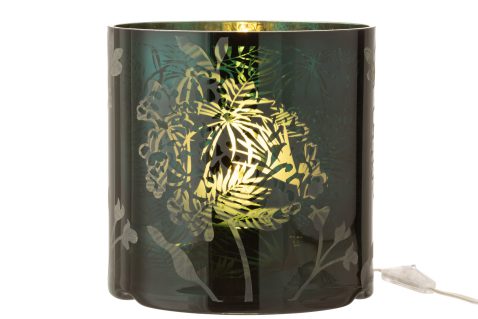 moderne-groene-tafellamp-bewerkt-glas-jolipa-puck-1