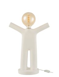 moderne-witte-mensfiguur-tafellamp-jolipa-p'tit-maurice-poly