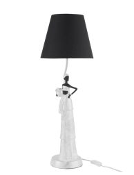 moderne-zilver-met-zwarte-tafellamp-jolipa-african-woman-boho