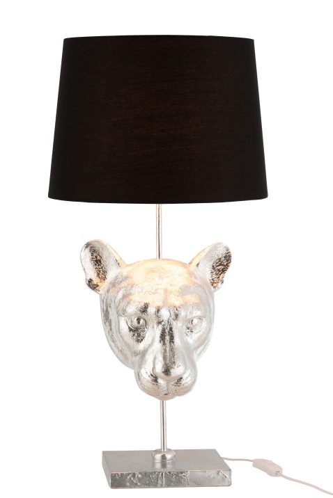 moderne-zilver-met-zwarte-tafellamp-jolipa-leopard-poly-1