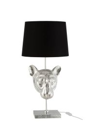 moderne-zilver-met-zwarte-tafellamp-jolipa-leopard-poly