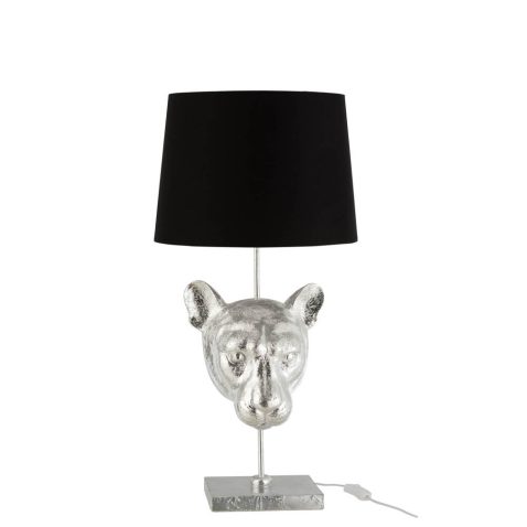 moderne-zilver-met-zwarte-tafellamp-jolipa-leopard-poly
