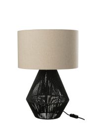moderne-zwart-met-beige-tafellamp-jolipa-string