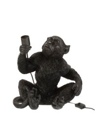 moderne-zwarte-tafellamp-aap-jolipa-monkey-poly