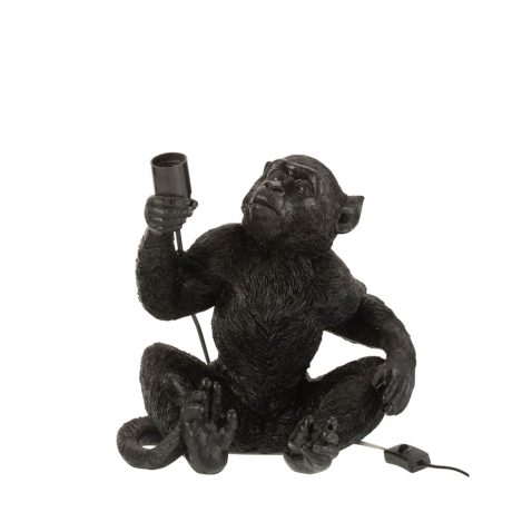 moderne-zwarte-tafellamp-aap-jolipa-monkey-poly