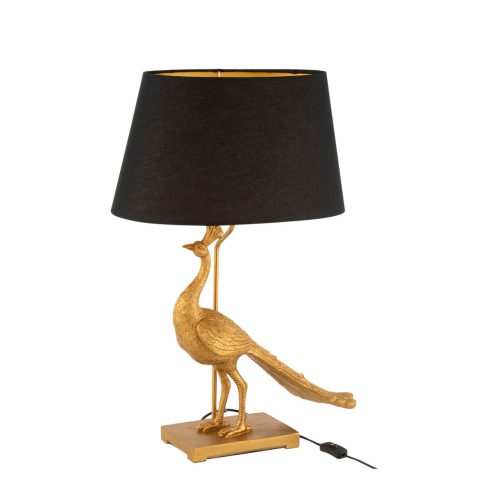 moderne-zwarte-tafellamp-gouden-pauw-jolipa-peacock-poly