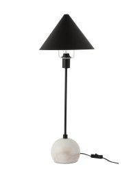 moderne-zwarte-tafellamp-natuurstenen-voet-jolipa-meggy
