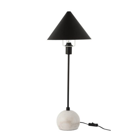 moderne-zwarte-tafellamp-natuurstenen-voet-jolipa-meggy