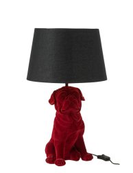moderne-zwarte-tafellamp-rode-hond-jolipa-bobbie