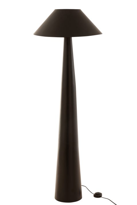 moderne-zwarte-vloerlamp-kegelvormige-voet-jolipa-charlie-1