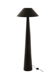 moderne-zwarte-vloerlamp-kegelvormige-voet-jolipa-charlie