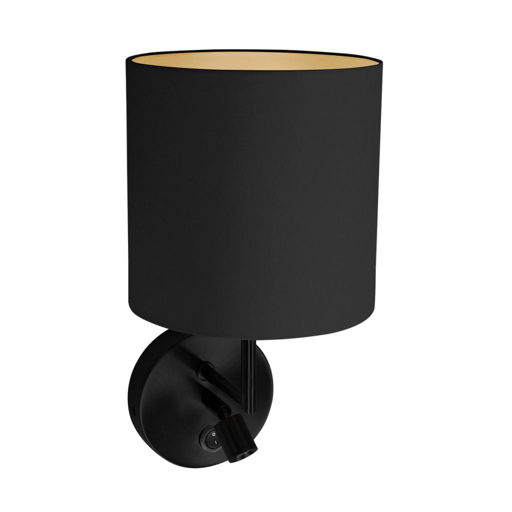 mexlite-wandlamp-noor-zwart-linnenmetaal-ø18cm-led_e27-1562zw-1