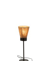 natuurlijke-zwart-met-beige-tafellamp-jolipa-luna-1