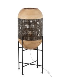 oosterse-tafellamp-zwart-met-hout-jolipa-spirit