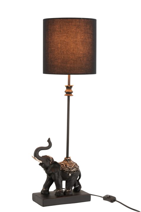 oosterse-zwarte-tafellamp-olifant-jolipa-elephant-poly-1