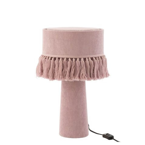 retro-roze-tafellamp-ribstof-jolipa-eve