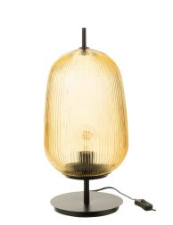 retro-tafellamp-geel-ribbelglas-jolipa-oasis