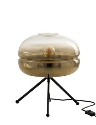 retro-zwarte-tafellamp-bruin-rookglas-jolipa-ginny