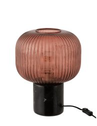 retro-zwarte-tafellamp-met-rood-glas-jolipa-yufo