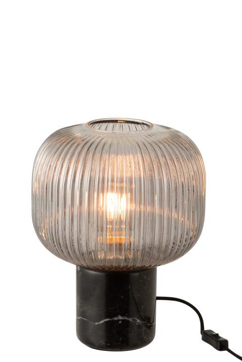retro-zwarte-tafellamp-ribbelglas-jolipa-yufo-1