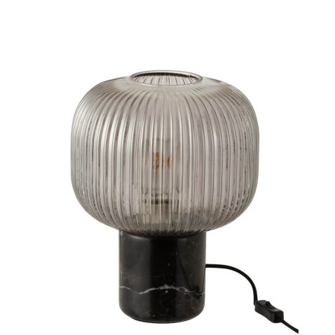 retro-zwarte-tafellamp-ribbelglas-jolipa-yufo