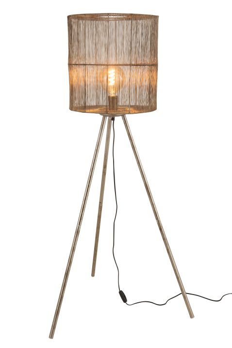 rustieke-bruine-tafellamp-driepoot-jolipa-antique-1