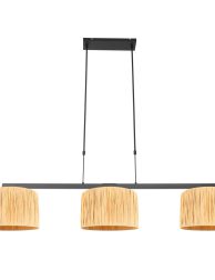 3-lichts-hanglamp-modern-met-ronde-kappen-hanglamp-steinhauer-stang-mat-zwarter-hanglamp-en-3-naturel-kleurige-kappen-3744zw