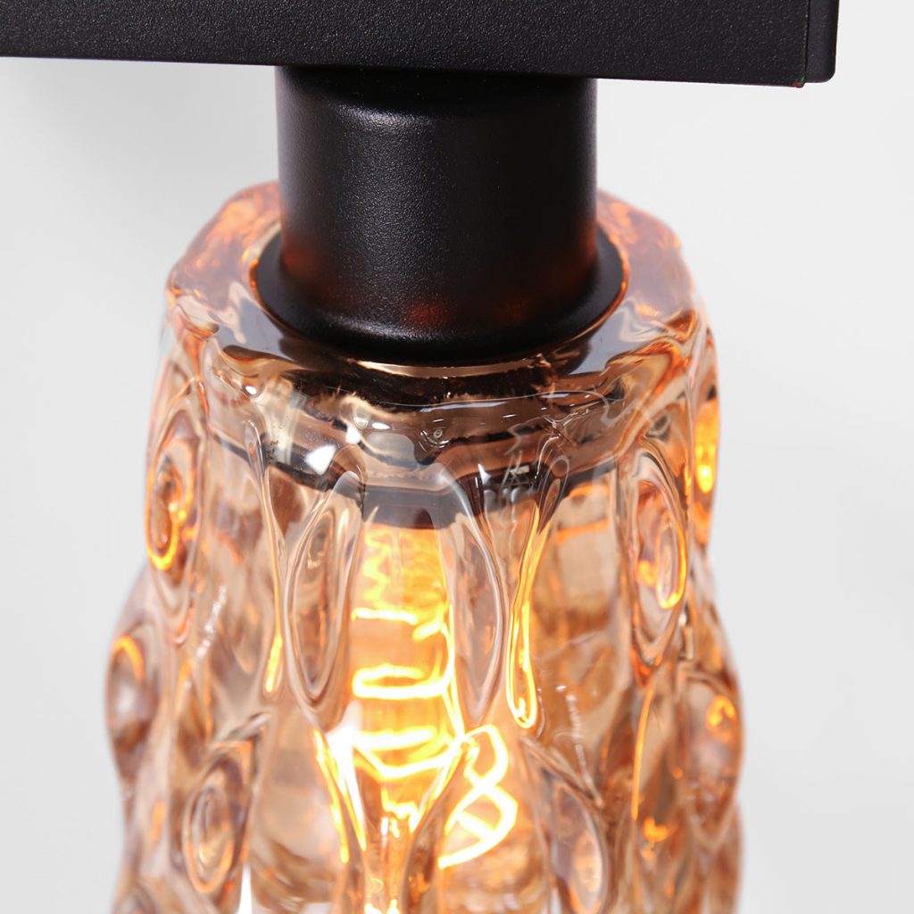 Amberkleurige hanglamp glas Steinhauer Vidrio - Afbeelding 3