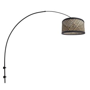 boogwandlamp-met-rotan-kap-wandlamp-steinhauer-sparkled-light-mat-zwart