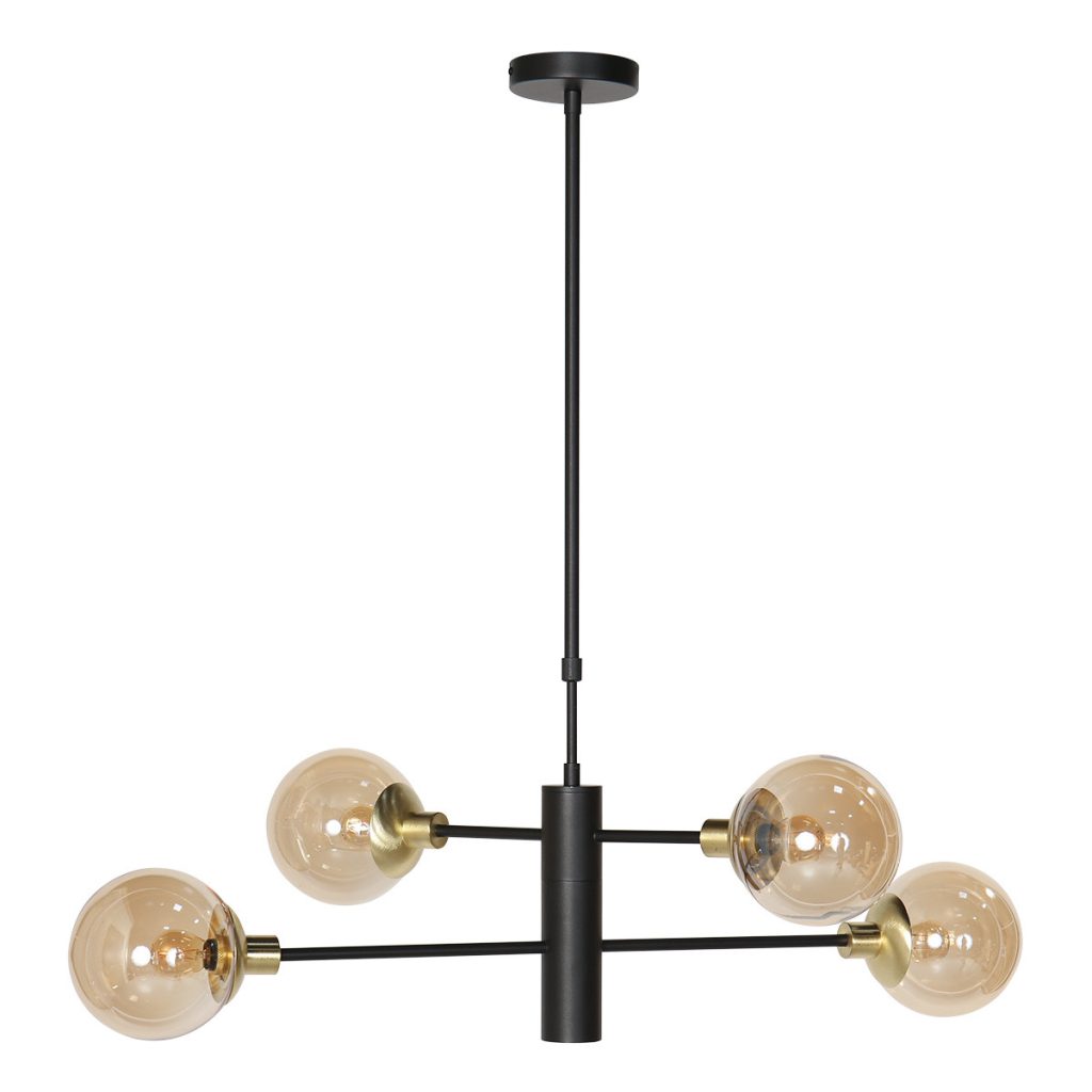 Moderne plafondlamp met vier champagnekleurige bollen Steinhauer Constellation - Afbeelding 7
