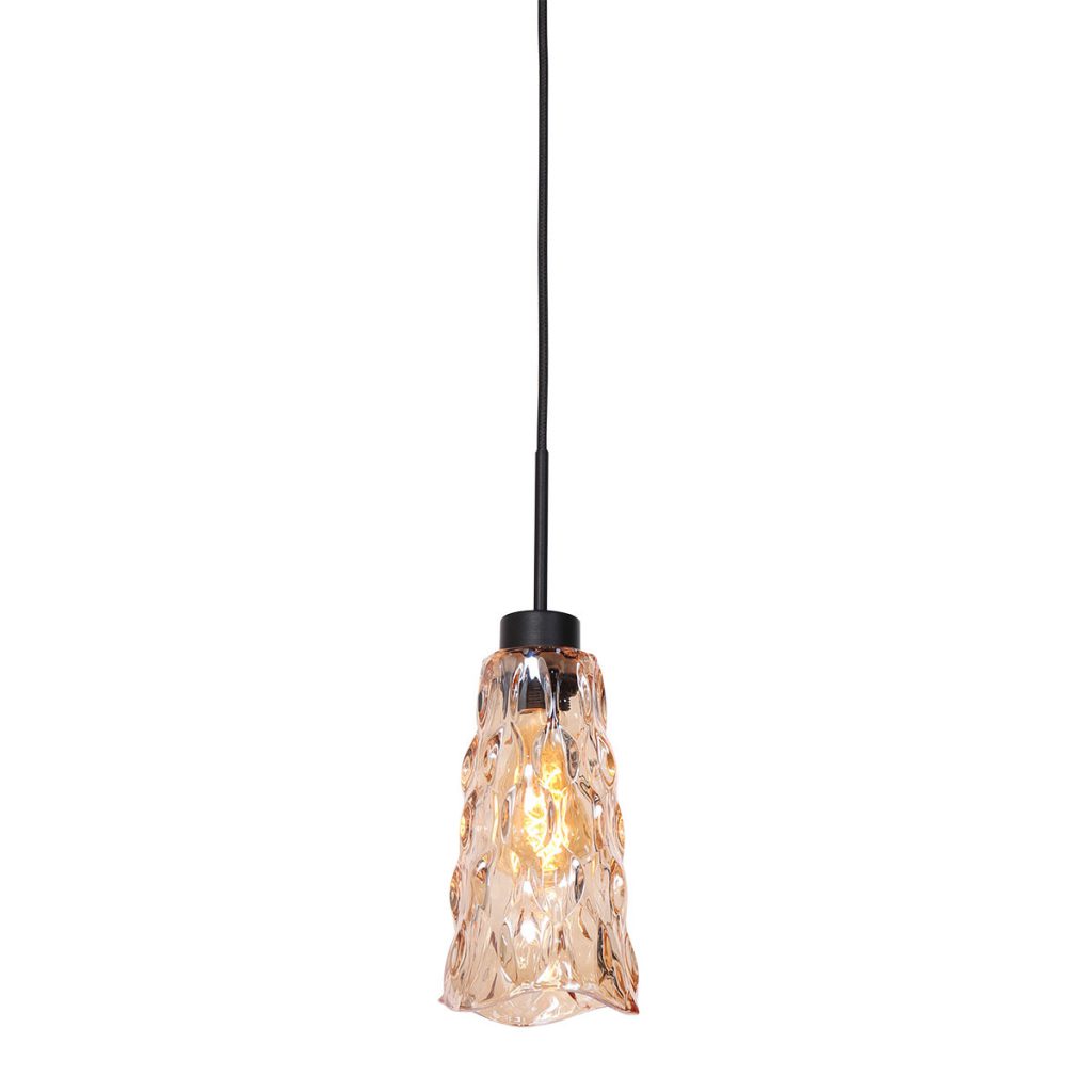 glazen-hanglamp-in-amberkleur-hanglamp-steinhauer-vidrio-amberkleurig-en-zwart-3831zw