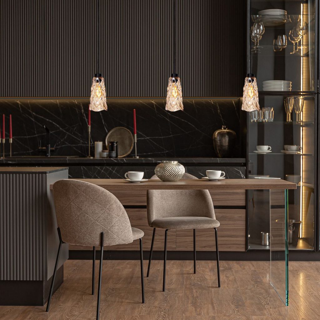 Glazen Hanglamp in Amberkleur Steinhauer Vidrio - Afbeelding 3