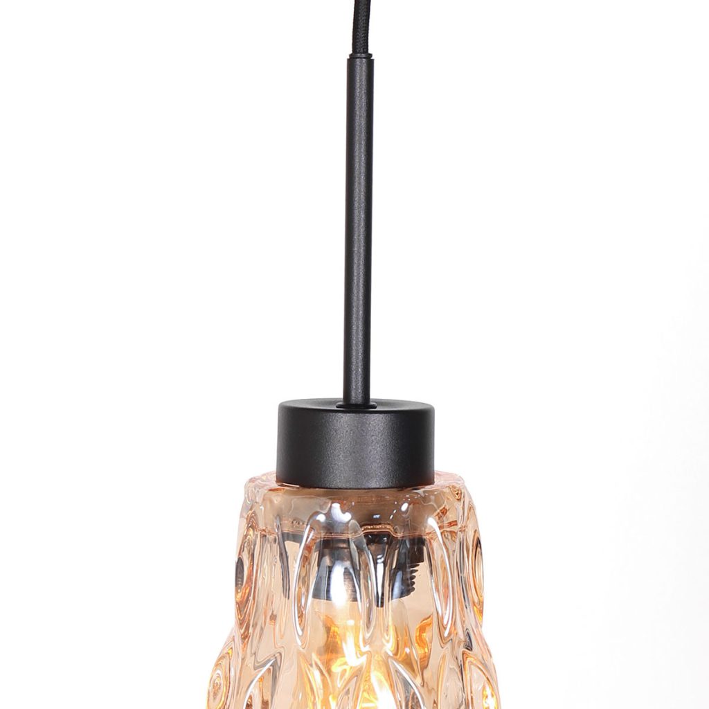Glazen Hanglamp in Amberkleur Steinhauer Vidrio - Afbeelding 5