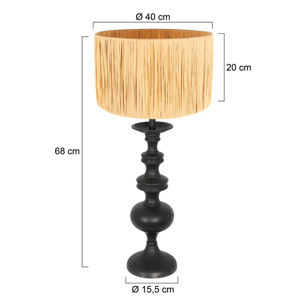 annelighting-tafellamp-lyons-zwart-grashout-ø30cm-e27-3750zw-1