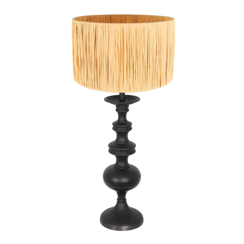 annelighting-tafellamp-lyons-zwart-grashout-ø30cm-e27-3750zw-1