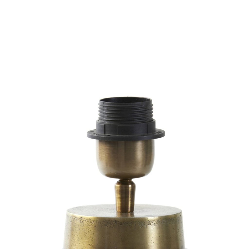 Gouden ronde tafellamp met witte kap Light & Living Shaka - Afbeelding 3