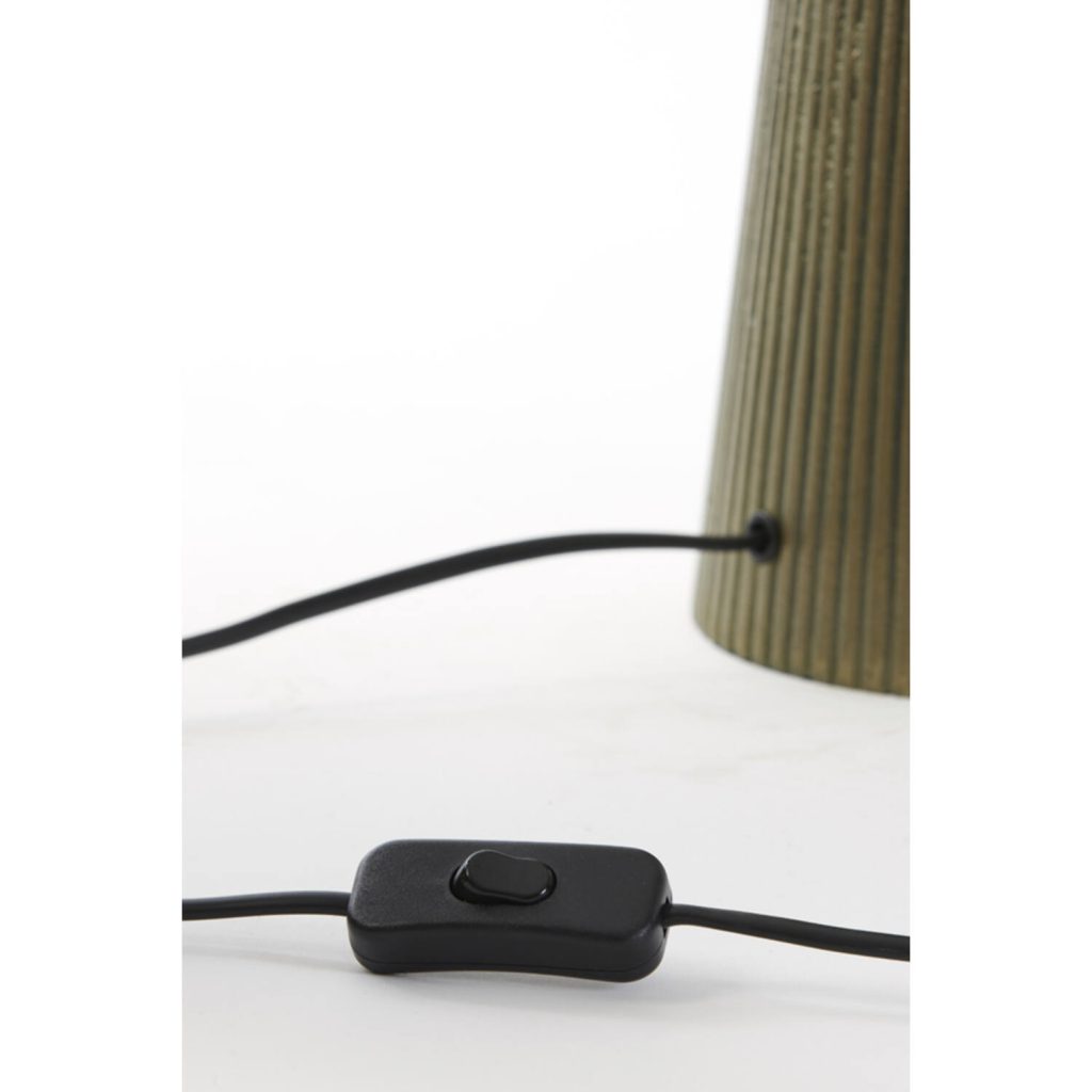 Gouden ronde tafellamp met witte kap Light & Living Shaka - Afbeelding 5