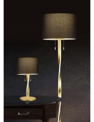 3d rendering of wooden bedside table in front of grunge wall