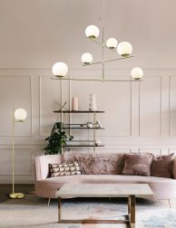 Stylish pastel living room