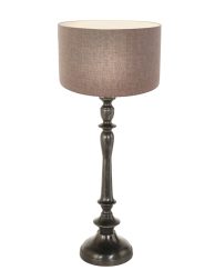 klassieke-ronde-tafellamp-bruin-zwart-tafellamp-steinhauer-bois-antiekzwart-en-grijs-3770zw-1