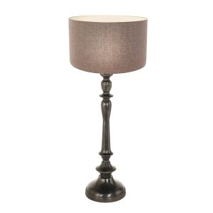 annelighting-tafellamp-bois-zwart-houtlinnen-ø30cm-e27-3770zw-1