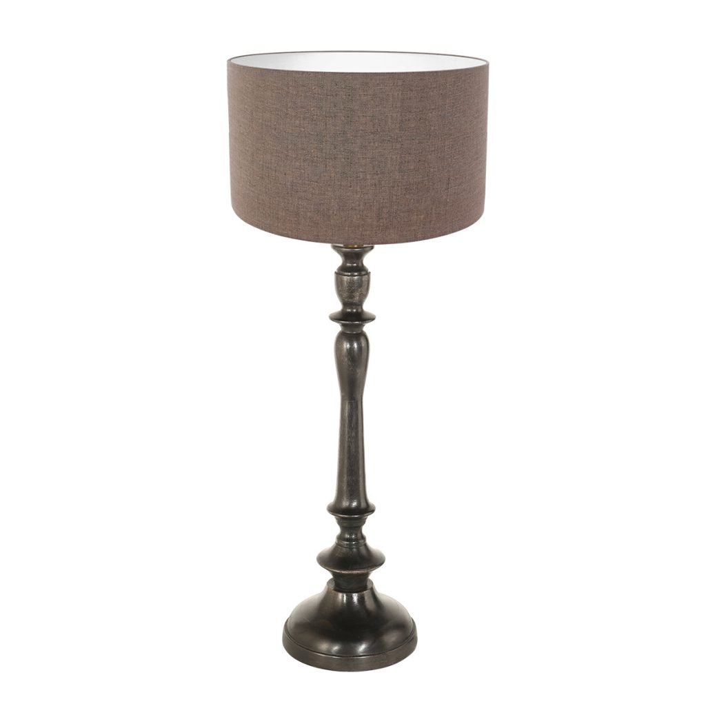 annelighting-tafellamp-bois-zwart-houtlinnen-ø30cm-e27-3770zw-1