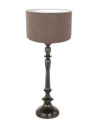 klassieke-ronde-tafellamp-bruin-zwart-tafellamp-steinhauer-bois-antiekzwart-en-grijs-3770zw