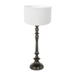 annelighting-tafellamp-bois-zwart-houtlinnen-ø30cm-e27-3769zw-1