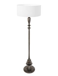 klassieke-witte-ronde-vloerlamp-zwarte-voet-vloerlamp-steinhauer-bois-antiekzwart-en-wit-3773zw