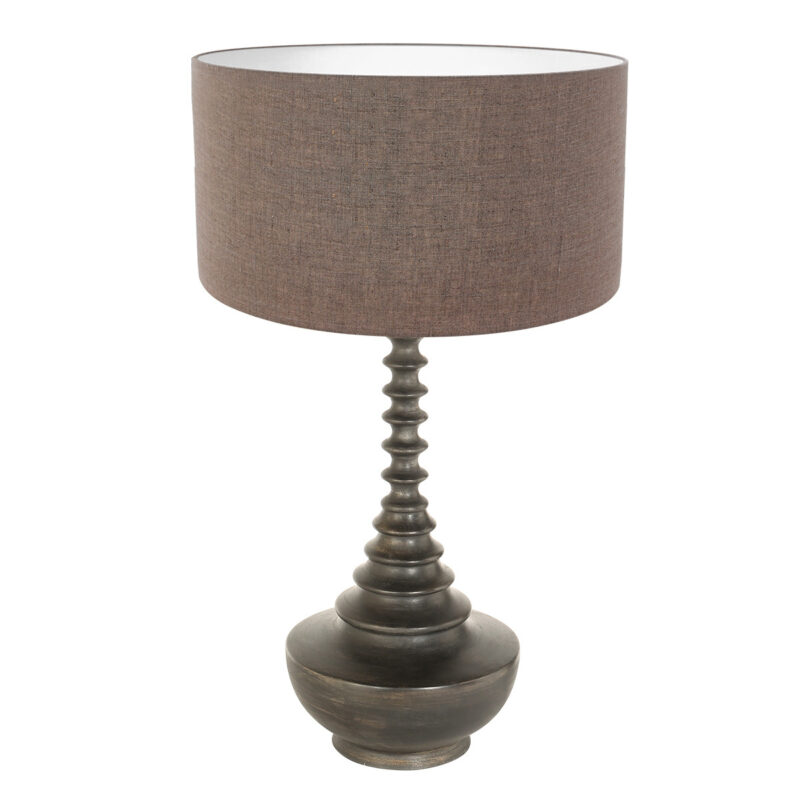 annelighting-tafellamp-bois-zwart-houtlinnen-ø40cm-e27-3761zw-1
