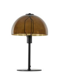 klassieke-zwarte-tafellamp-bruin-rookglas-light-and-living-mellan