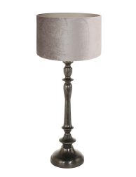 klassieke-zwarte-tafellamp-zilveren-lampenkap-tafellamp-steinhauer-bois-antiekzwart-en-zilver-3767zw
